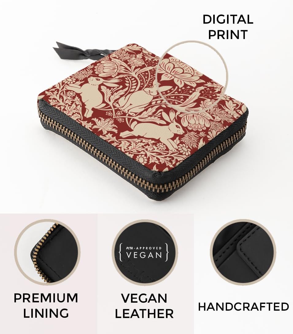 Women Wallet Vegan Leather Clutch Small Purse for Her Ladies Card Holder Vintage Print Travel Accessory Organize Gift Idea - Image 6