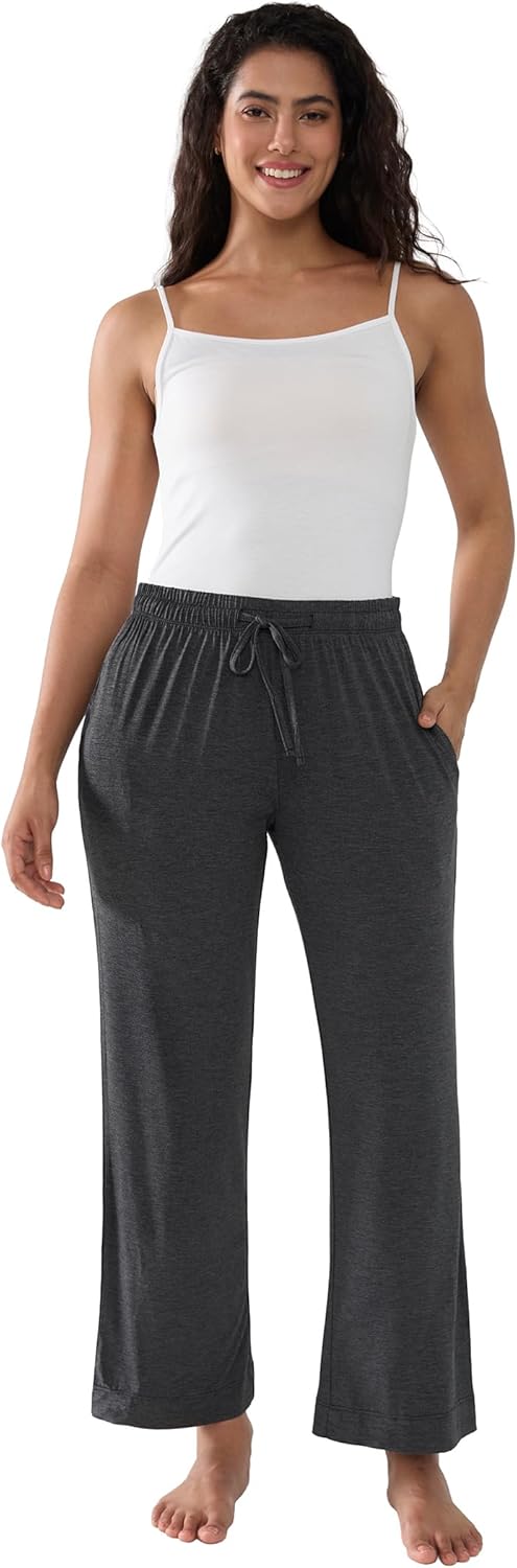 Joyaria Women's Bamboo Viscose Pajama Pants Loose Cooling Lounge Sleep Bottoms Wide Leg Lightweight Sweatpants with Pockets - Image 5