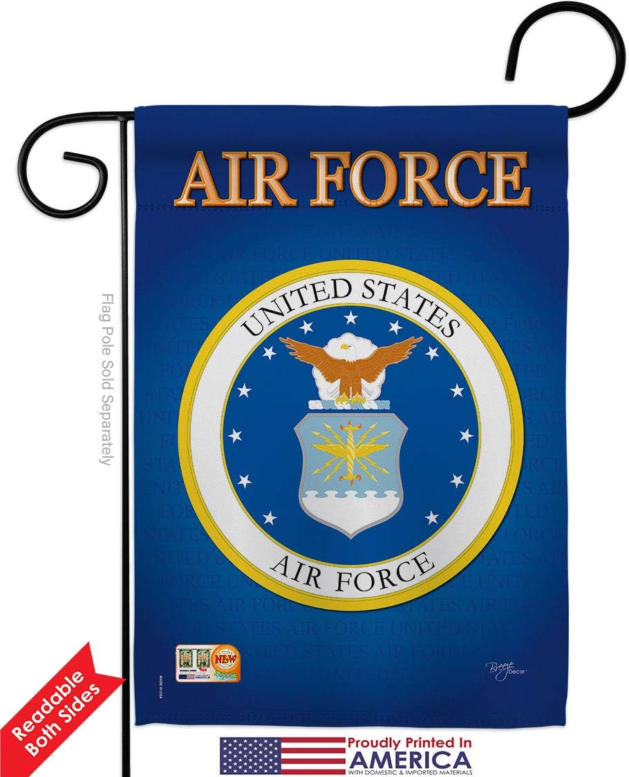 Air Force Garden Flag - Pack Armed Forces USAF United State American Military Veteran Retire Official Support Our Troops - House Decoration Banner Small Yard Gift Double-Sided Imported 13 X 18.5 - Image 2