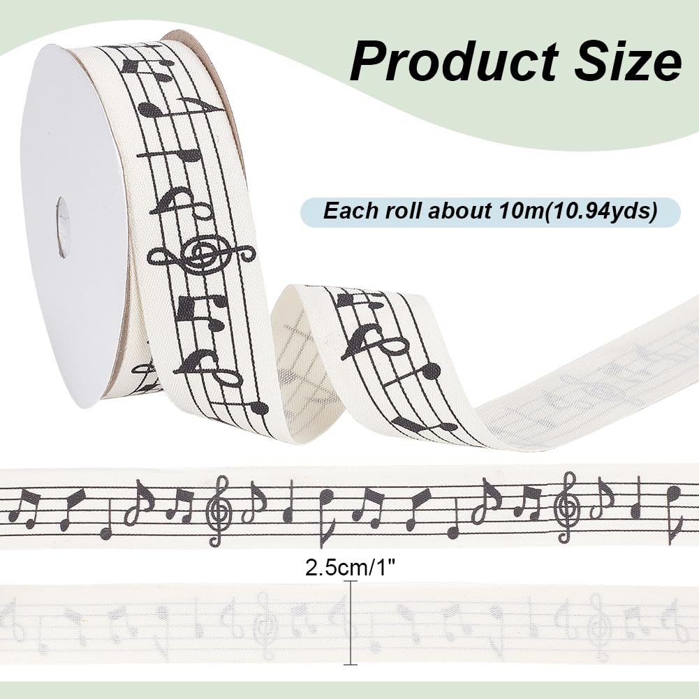 NBEADS 10m Musical Notes Ribbons - Image 2