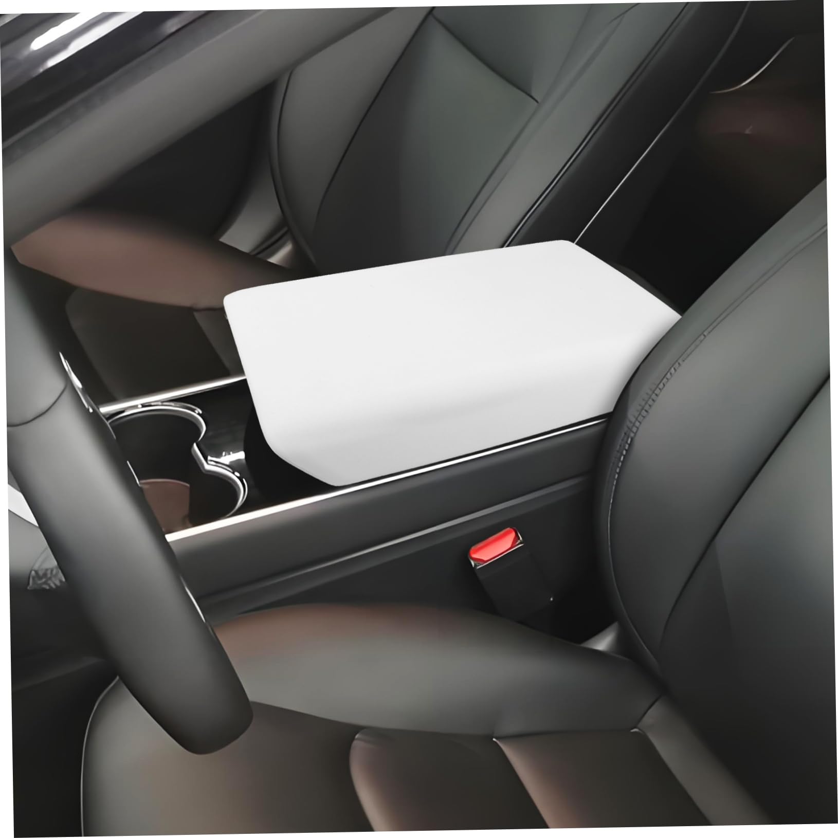 Funda para Reposabrazos de Coche Tpe de Color Claro, Instalación Fácil
