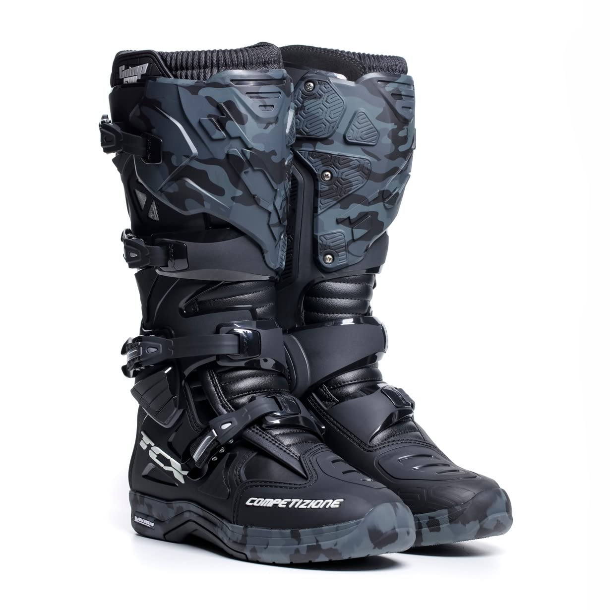 TCX Men's Biker Motorcycle Boot, Black Camo, 11