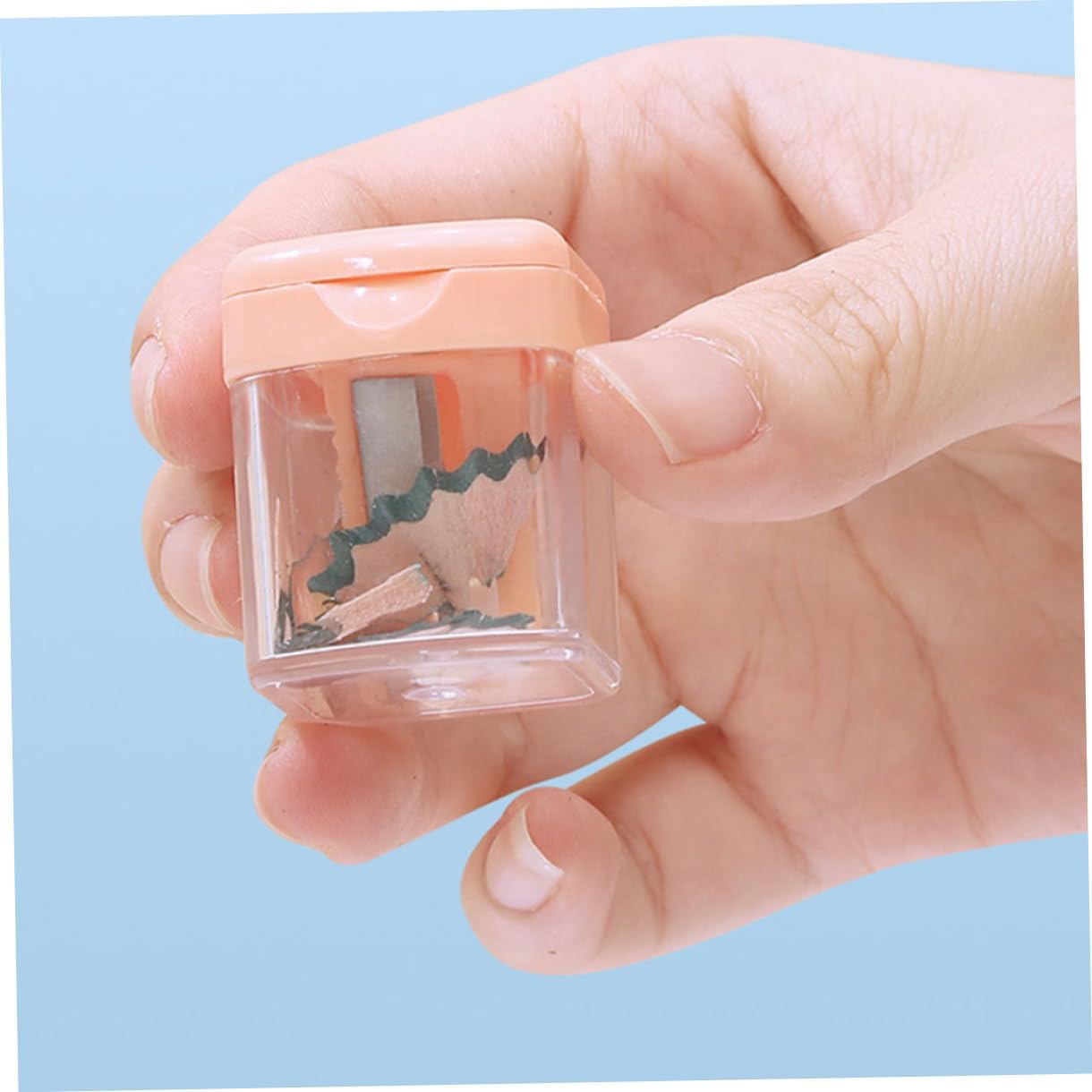 4Pcs Single Brow Pencil Sharpener for Eyebrow Lip Eyeliner Pencils Compact Lightweight Cosmetic Makeup Sharpener for School Office Home Use Rust-Resistant Design Random Color