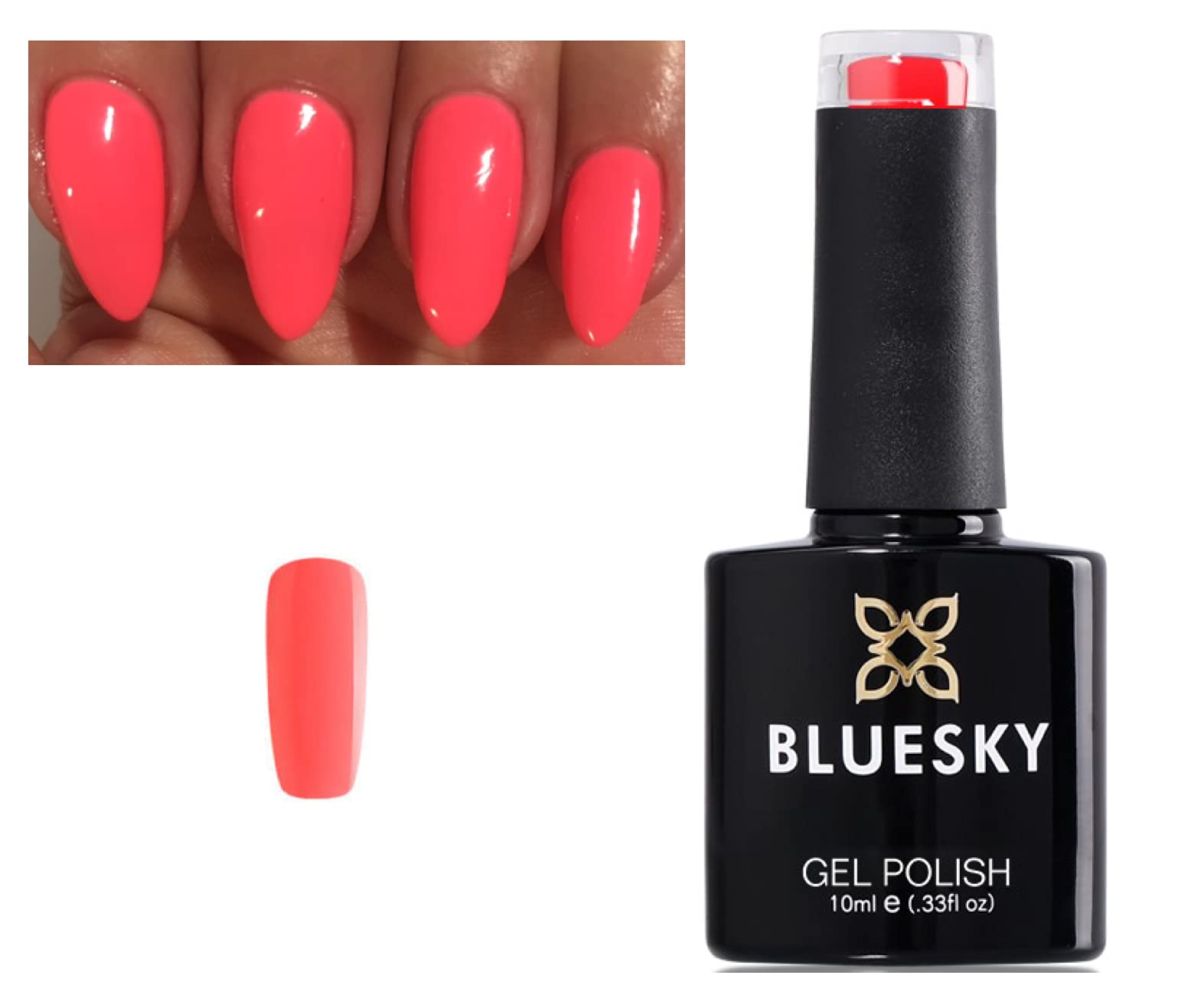 Bluesky Nail Gel Polish Coral Peachy Pink Blossom Dence Range SPRING SUMMER COLOR DC55 UV LED Soak Off 10ml