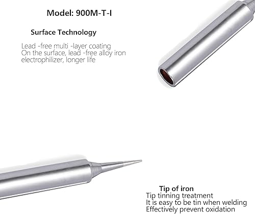 Miniatura 30 de Puntas de soldador, repuesto de punta de soldadura de 2,952.8 ft para Weller, kit de puntas de repuesto para soldadura de soldadura, uso para Hakko