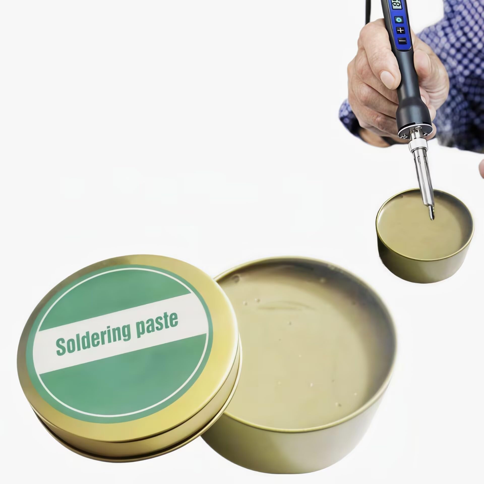 100g Pasta Per Saldature di Pasta Di Stagno Per Saldatura Senza Piombo Pasta Saldante No Clean Flussante Ecologica per Saldatura Elettrica Saldatura