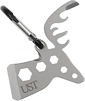 Vista 22 de UST Tool-a-Long - Mosquetones multiherramienta con construcción duradera y compacta de acero inoxidable para senderismo, kayak, campamento, viajes