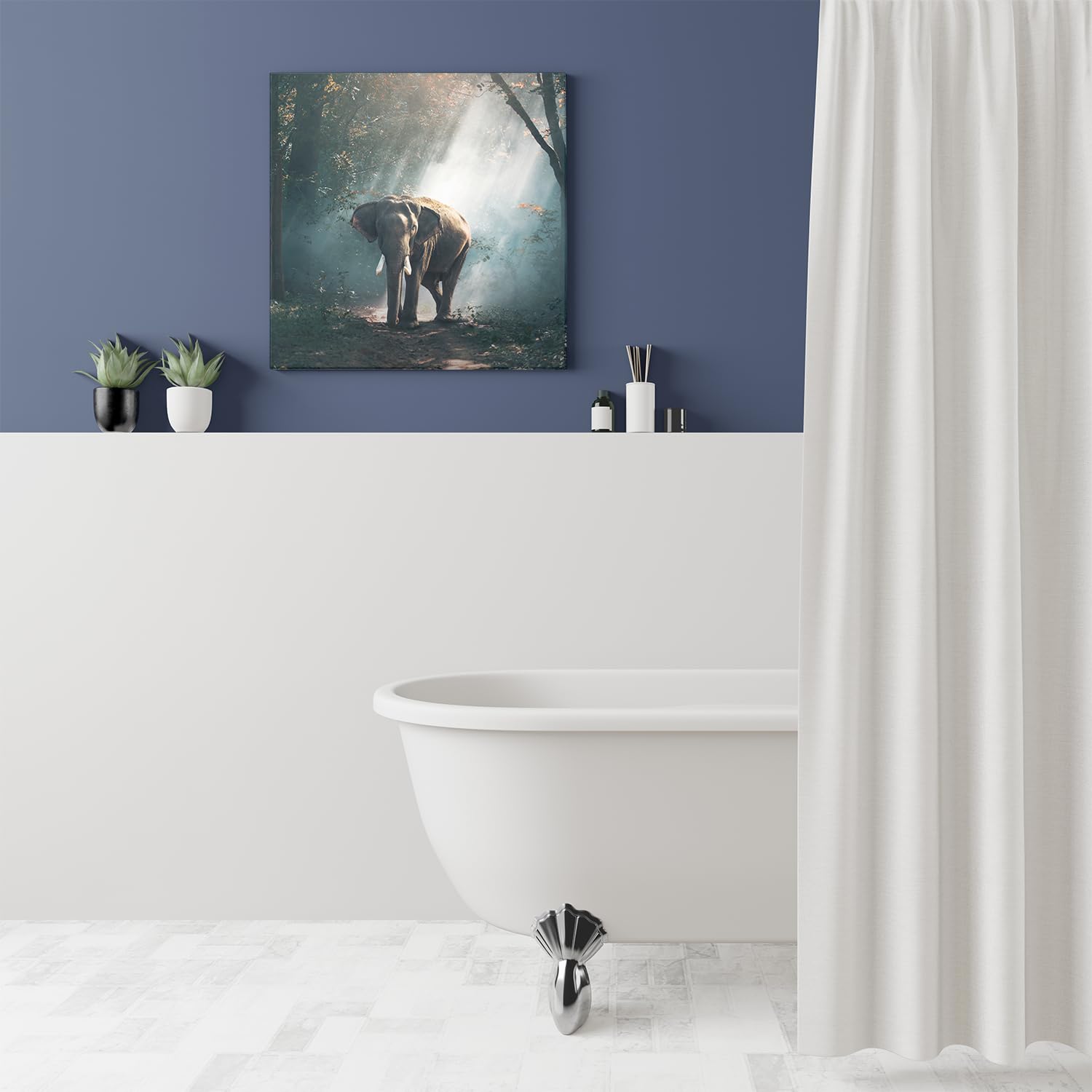 Artaza Cuadros Decoración Salón Modernos Elefante - 50x50 cm - Cuadros Decorativos Animales - Decoración Pared Bosque - Lienzos Naturaleza