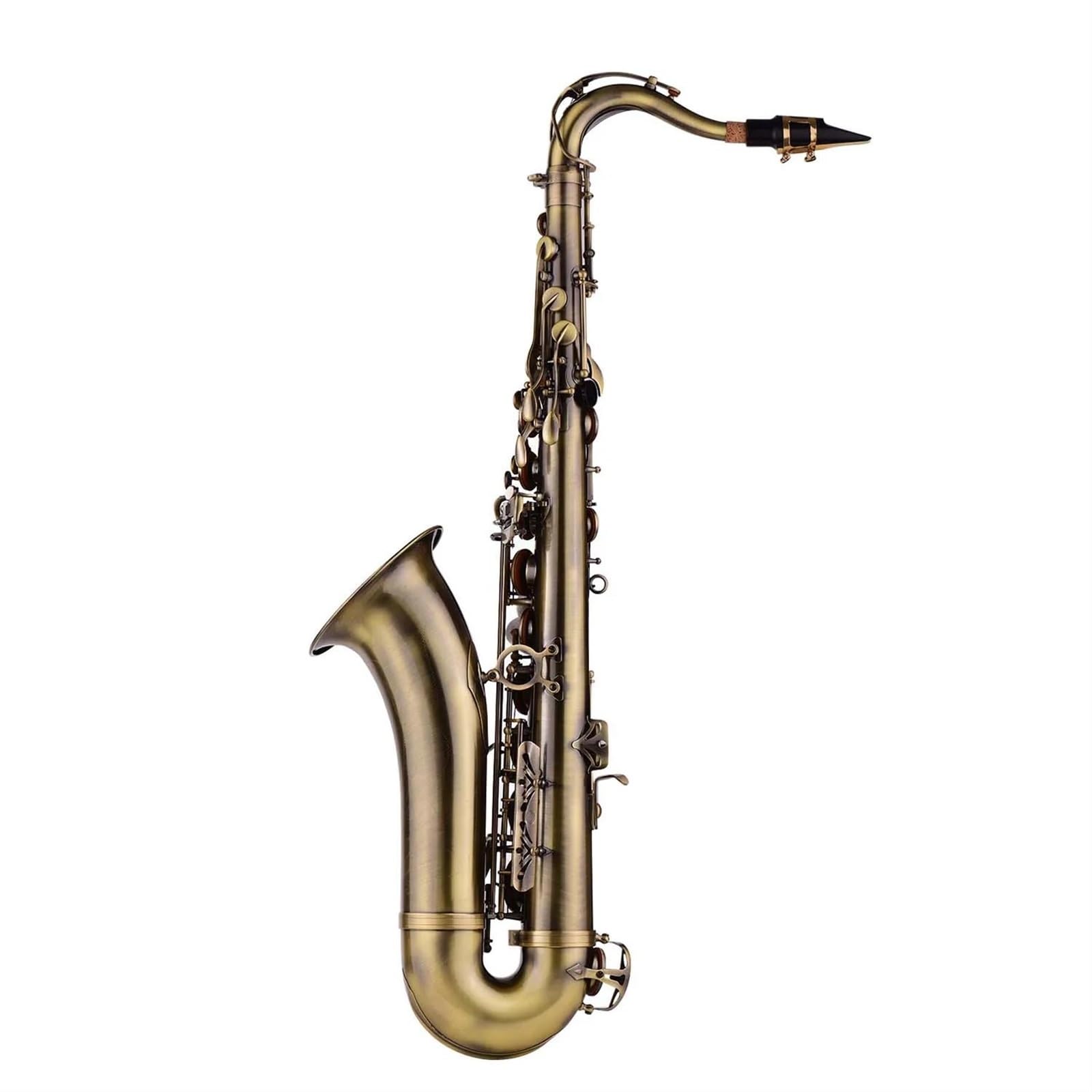 Saksofon Antyczne Wykończenie Bb Saksofon Tenorowy Saksofon Mosiężny Korpus Biały Instrument Dęty Drewniany Z Futerałem Do Przenoszenia Rękawiczki Saksofonowe Paski Na Szyję