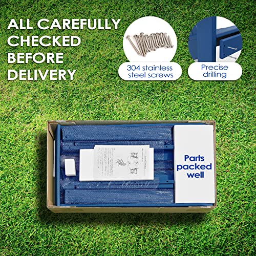 Otsun Adirondack Chair, Large Lawn Chair, Outdoor Chair With Durability And Weather Resistance, Hdpe Patio Chair For Yard, Porch, Garden, Deck, Swimming Pool, Navy Blue #TOP4