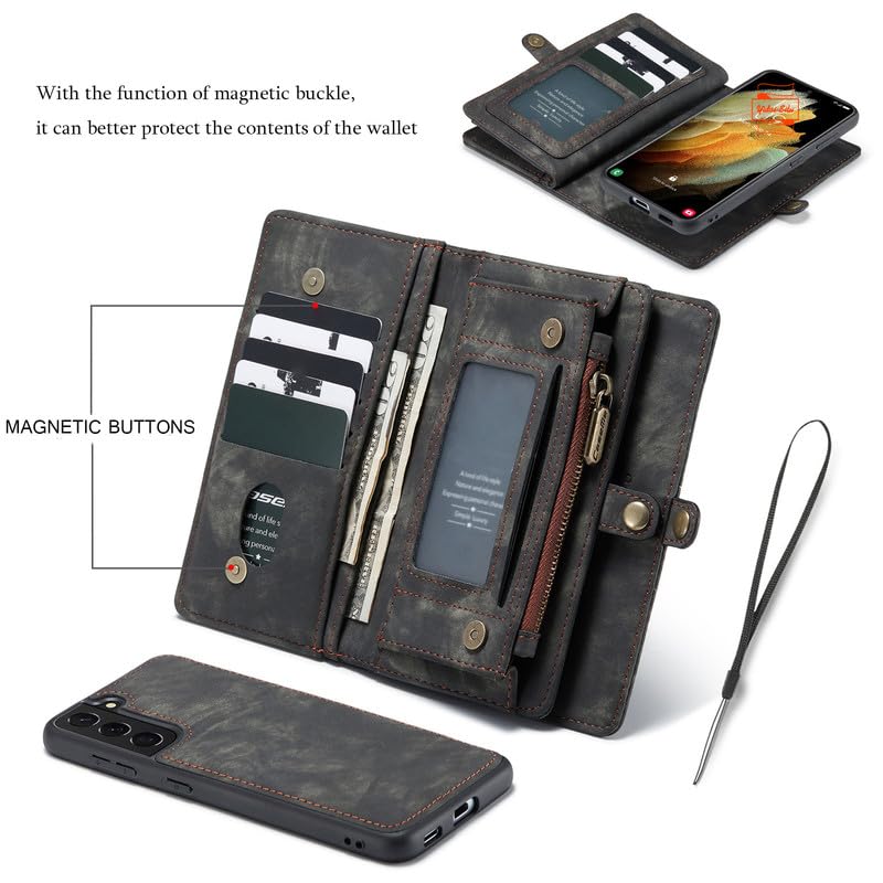 für Samsung Galaxy A52 Abnehmbare Wallet Case Schutzhülle