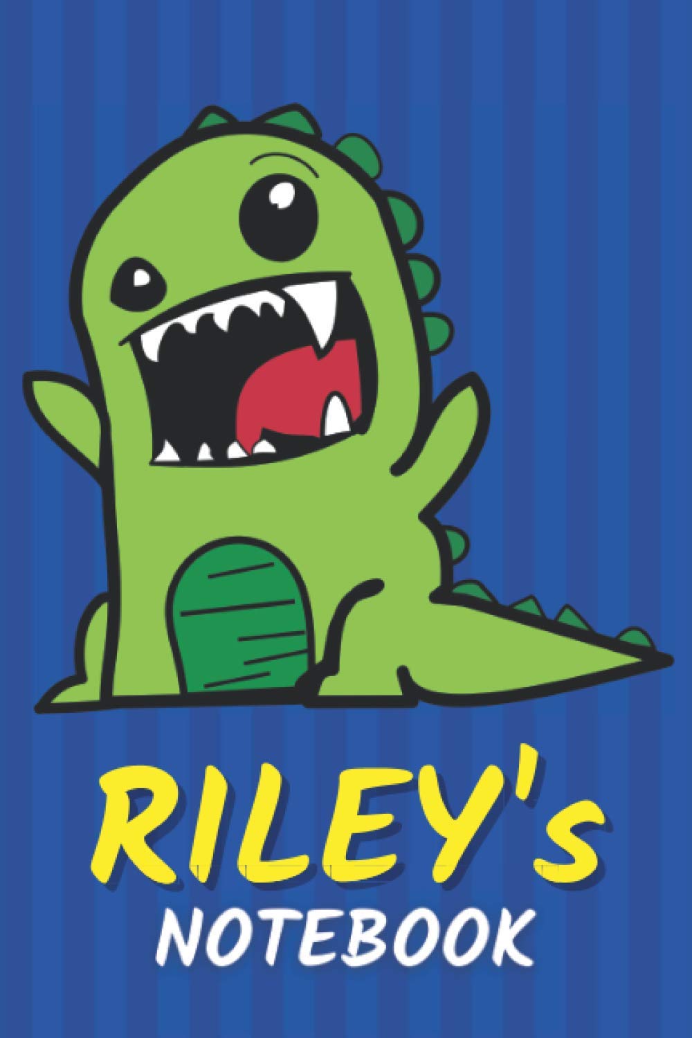 Riley's Notebook: T-Rex Dinosaur Personalized Journal For Riley