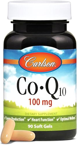 Miniatura 4 de Carlson - Co-Q10, 100 mg, producción de energía y función cardíaca, 90 cápsulas blandas
