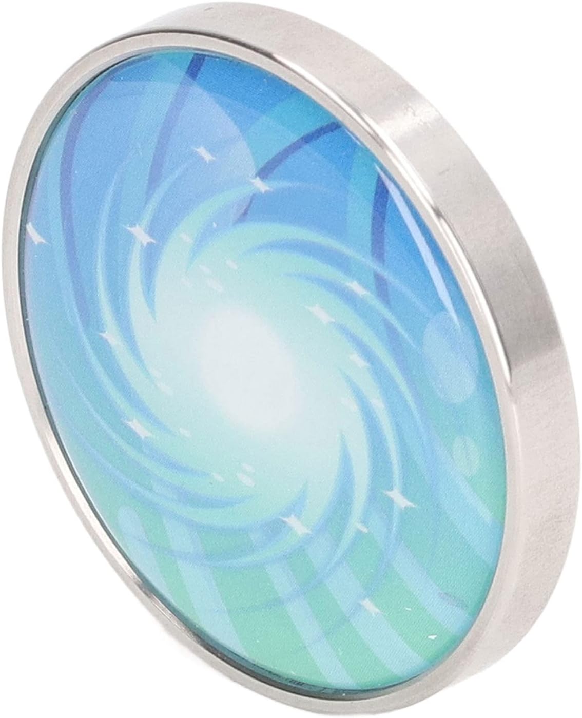 Desk Rotating Toy, Maintain Attention Stainless Steel Beautiful Pattern Long Rotation Gyroscope Toy Relieve Fatigue Captivating Optical Effect for Office Play (#3)