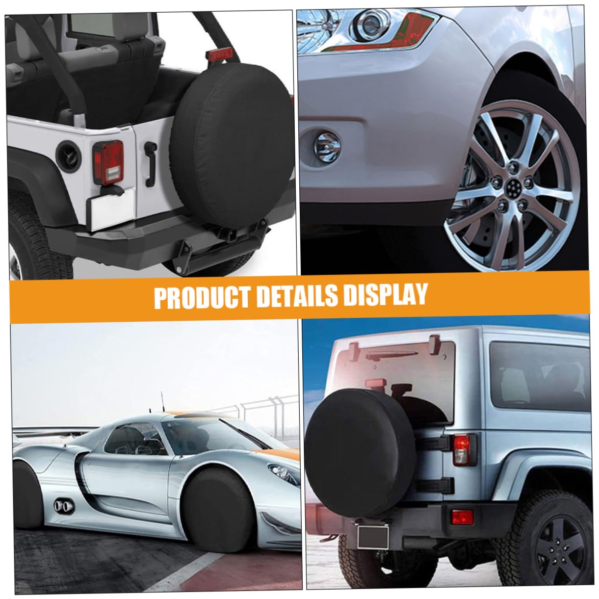 Ciieeo 2piezas Fundas para Neumáticos De Repuesto De Hechas De PVC Imitación Cuero para Caravana Remolque o Vehículo Protegiendo La Rueda De Repuesto del Polvo Suciedad