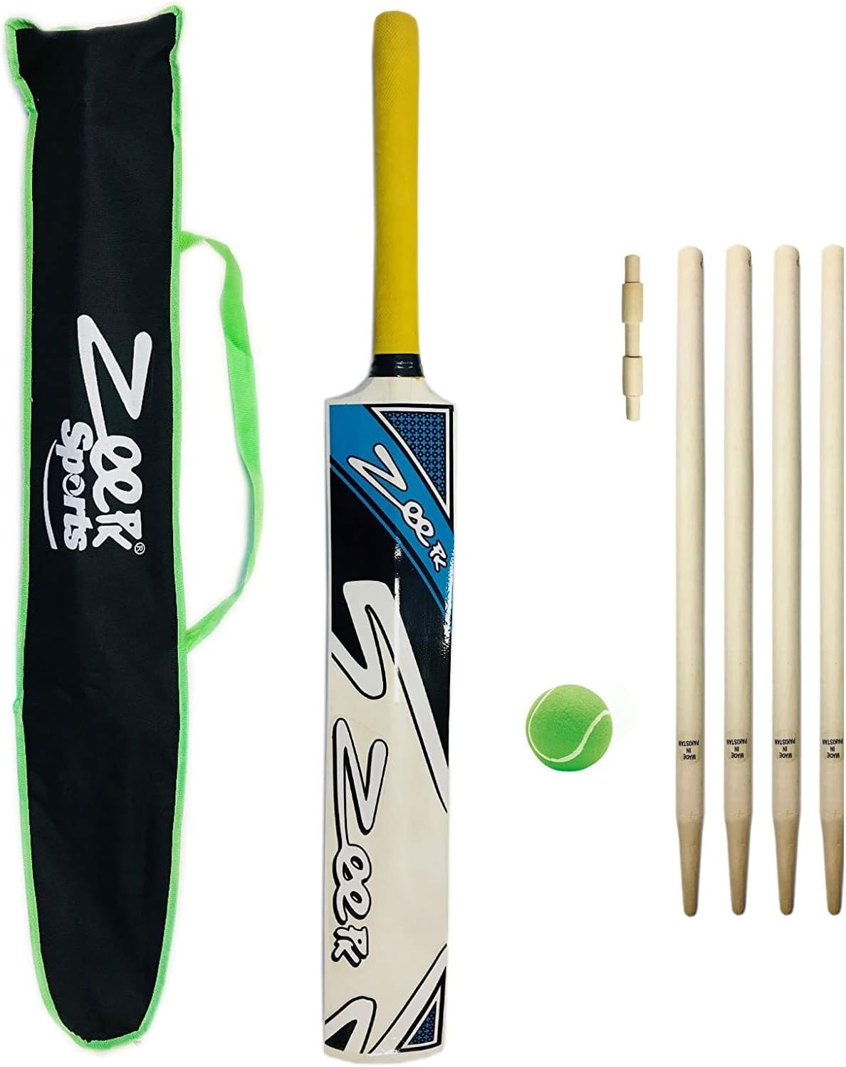 Complete Kids Cricket KIT Kashmir Willow BAT + WICKETS Ball for 9-14 Year Child Summer Sports