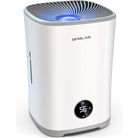  Vearmoad Evaporative Humidifier For Bedroom Mist Free Top Fill Quiet Humidifiers With Filters Humidistat Timer 0 79gal Tank Lasts 10 17h Auto Shut Off Led Touch Display For Large Room White Home Kitchen