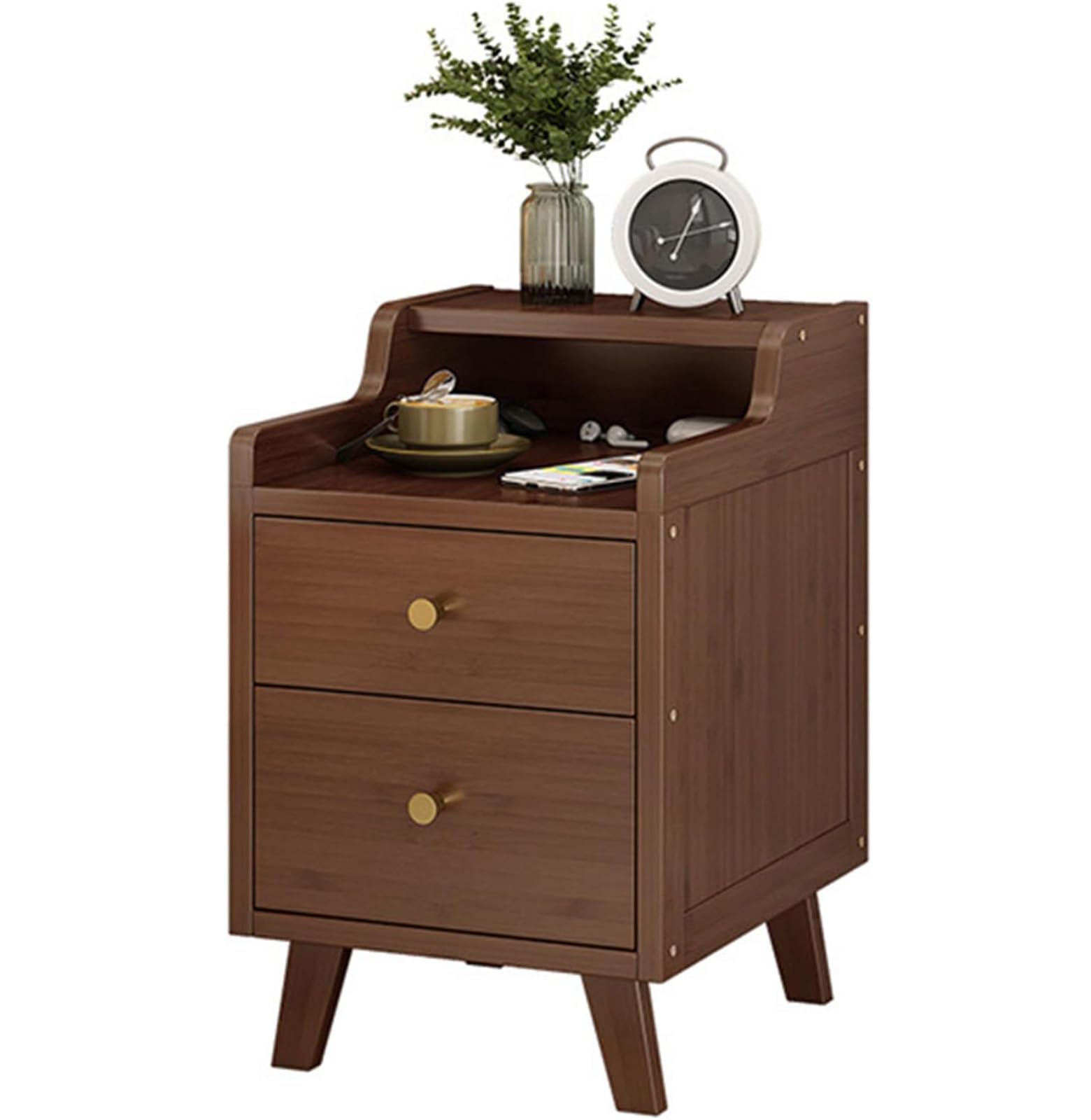 Table d'appoint étroite pour canapé de chambre ou salon moderne avec tiroirs de rangement