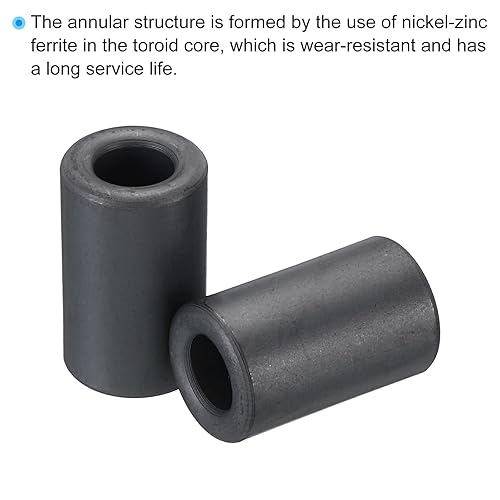 Miniatura 9 de PATIKIL Núcleo toroide de ferrita, 30 unidades de núcleo toroide de 0.4 pulgadas ODx0.2 pulgadas IDx0.8 pulgadas H anillos de ferrita transformador