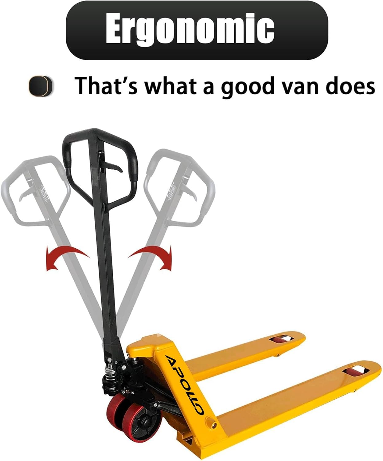 APOLLO Manual Pallet Jack 5500lbs Capacity 7.3" Lifting Height Hand Pallet Truck 27" W x 48" L Forks with Integrated Pump