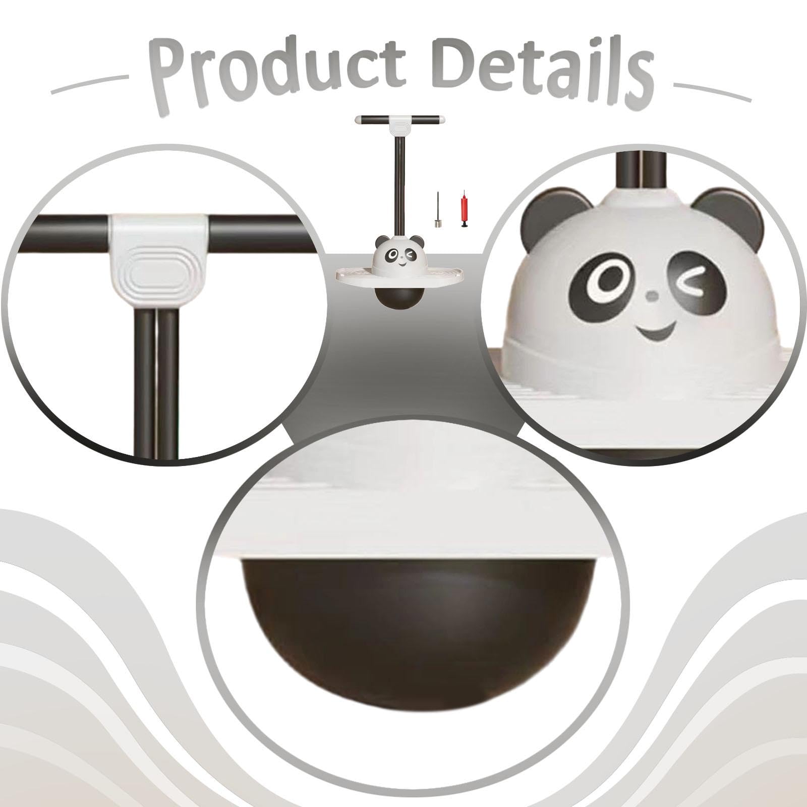 Pogo Ball Piattaforma Gioco Bambini Esercizio Equilibrio Manico Resistente Antiscivolo Materiale Solido in Pp PVC Adatto Allenamento Fisico Cortile Pa