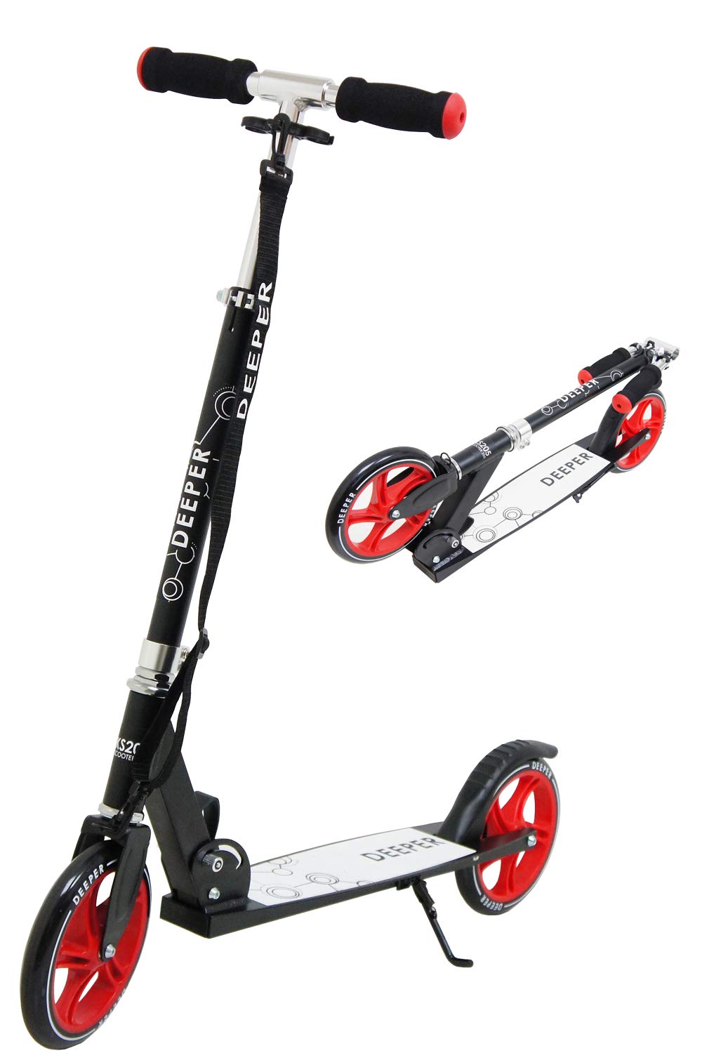 Amazon.co.jp: DEEPER キックスクーター 8インチ D-KS205 ブレーキ付き 