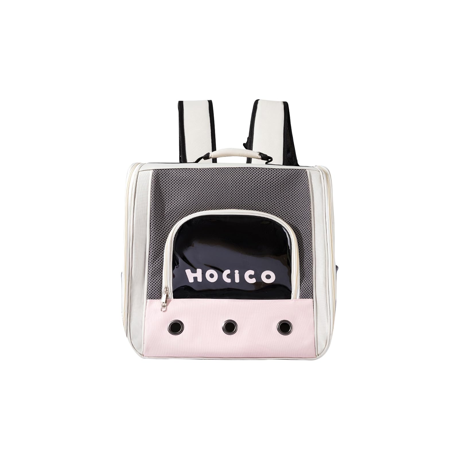 BOSERMEN Cat Backpack, Pet Backpack with Breathable Mesh, Soft Dog Travel Bag with Pockets and Padded Straps, Airline Approved Dog Backpack(S, Pink)