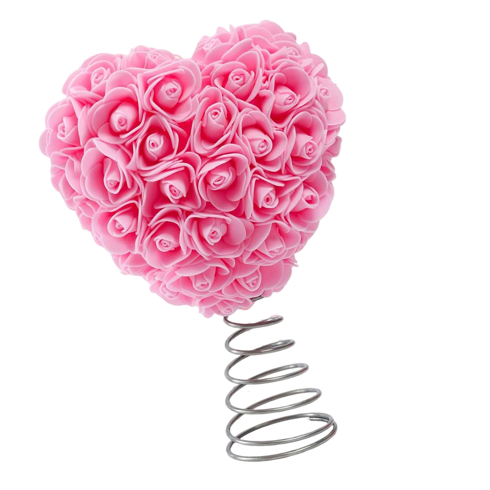 Day Tree Top Preserved Rose Flower Heart Tree Top Ornament for Wedding Christmas Holiday Party Centerpieces Valentines Day Preserved Rose Flower Heart Ornament