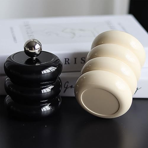 Miniatura 8 de Qtip - Contenedor de hisopos de algodón a prueba de polvo con tapa para baño (blanco lechoso, 4 capas)