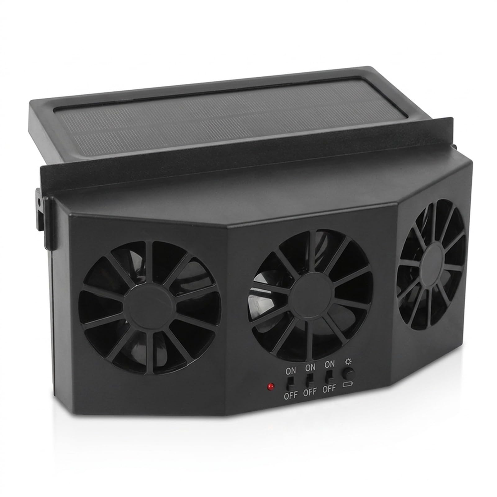 Ventilatore solare per auto con sistema a tripla ventola per una migliore circolazione dell'aria, un ventilatore solare portatile per auto e rimuove gli odori per l'aria fresca