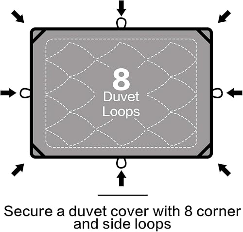 Miniatura 6 de TEKAMON - Edredón California King de invierno y verano para todas las estaciones, cálido, suave, acolchado, relleno alternativo de edredón con