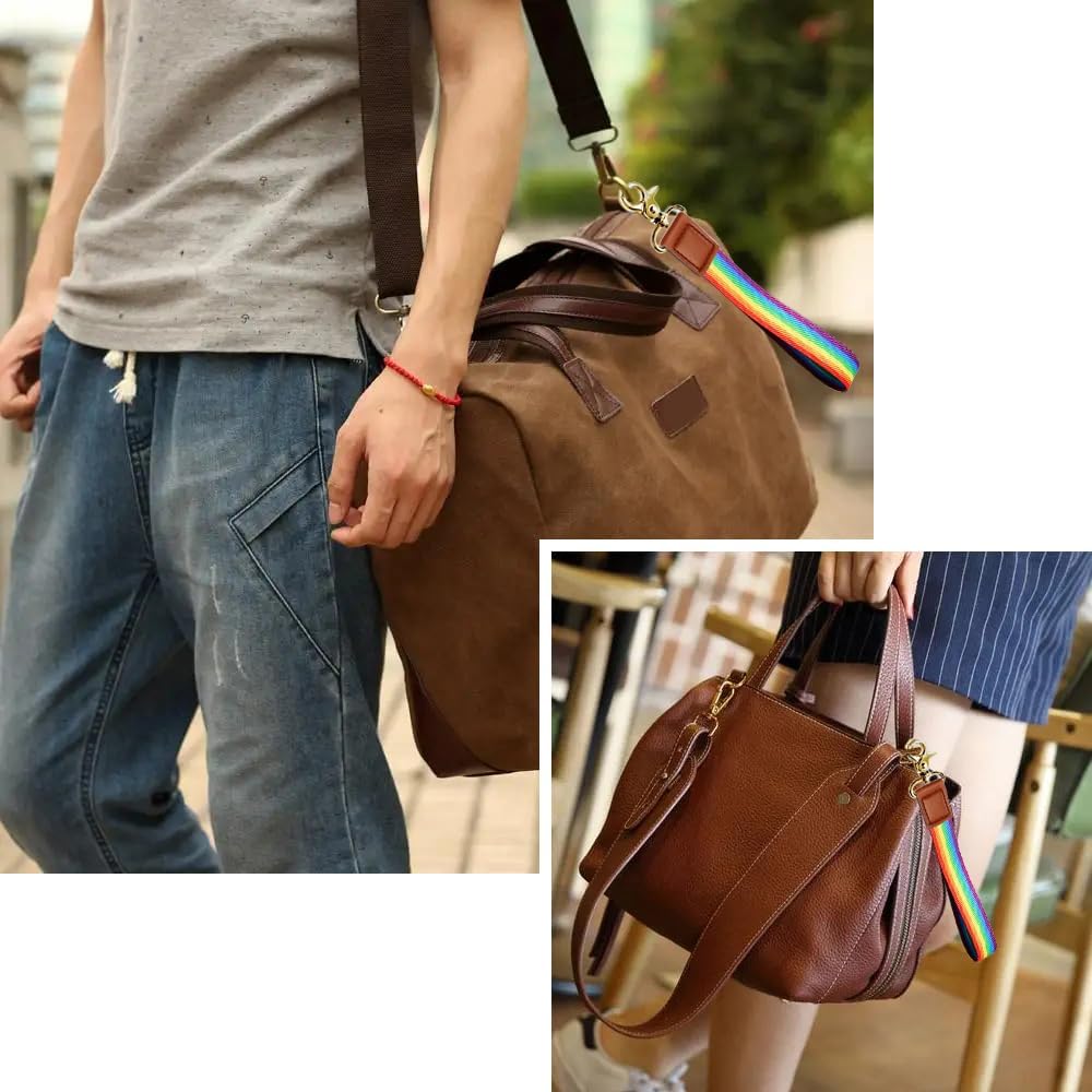Gay Pride LGBT Keychain Lesbian Phone Charm Wrist Strap Rainbow Hand Lanyard Key Holder Luggage Tag