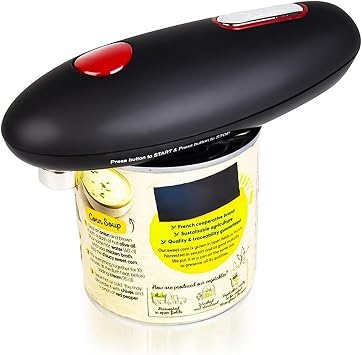 Electric Can Opener for Kitchen,Battery Powered Can Opener with Smooth Edge & Safety Design,Small Portable One Touch Automatic Hand Free Can Opener,Gifts for Seniors with Arthritis