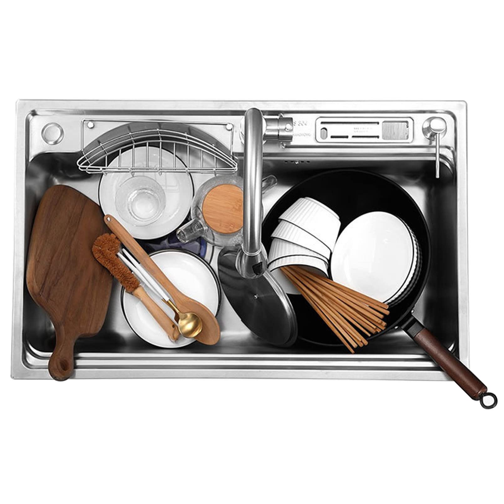 Évier de cuisine à cuve unique pour simplifier la préparation des repas et le nettoyage