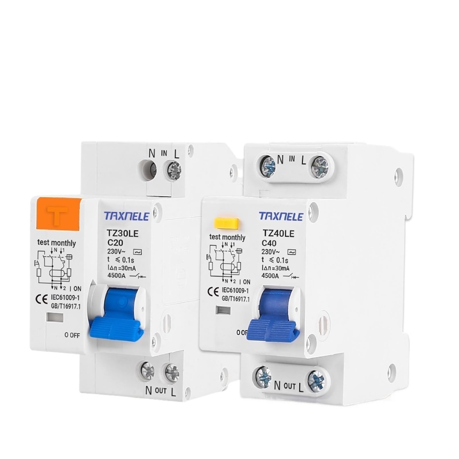 Disjoncteur différentiel DZ40LE protection contre surintensité et court-circuit
