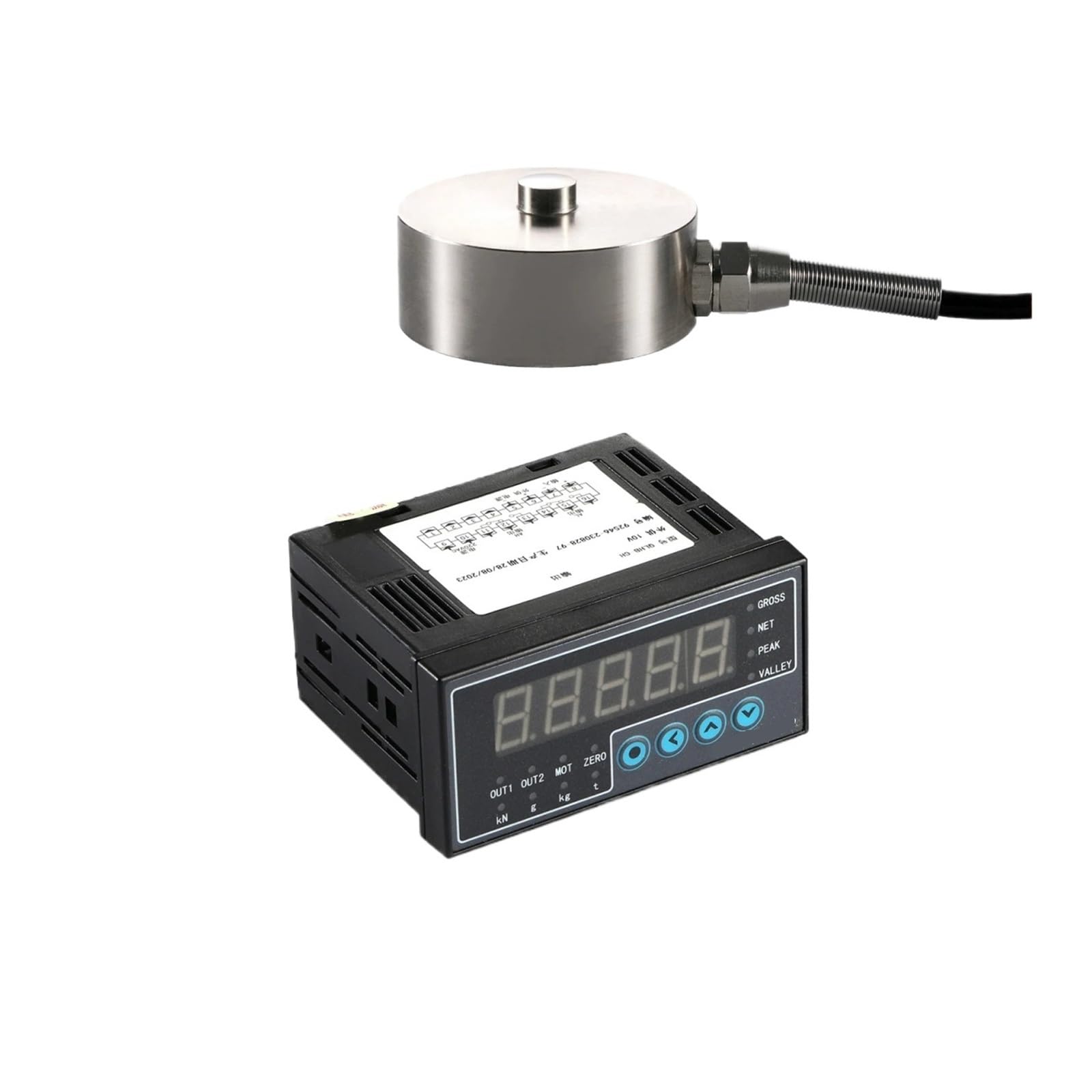 Cella di carico piana 30KG-10T con indicatore digitale Display Test di tensione e pressione del peso della forza di compressione for bilancia Multi-applicazioni(200kg)