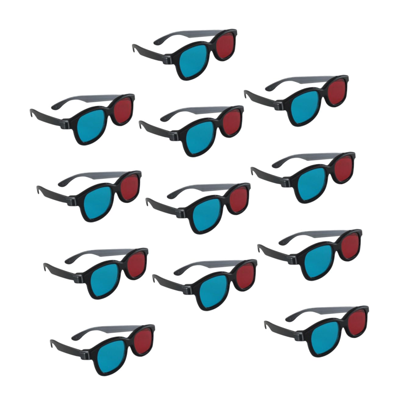 KICHOUSE 20pcs Red Glasses for Movies and Games Anaglyph Viewing Glasses for Films DVDs and Publications for Boys and Girls and Adults Plastic Lens