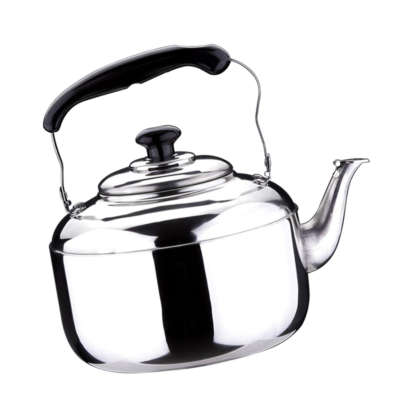 Tetera de Acero Inoxidable, Tetera Metálica, Perfecta para La Cocina Del Hogar, Exteriores, Camping, Senderismo, Viajes, 4L, 5L, 6L a Elegir, 6L