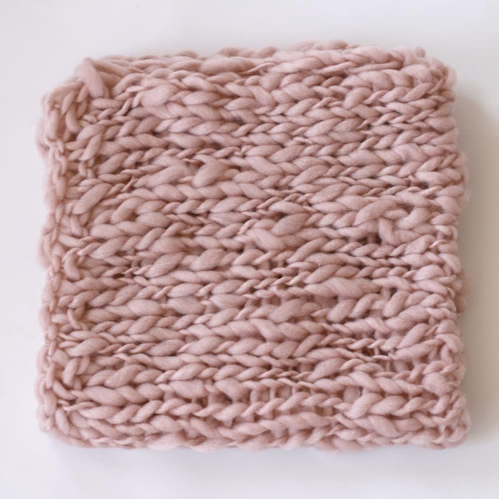 Coberllus Newborn Baby Photography Props Blanket Handmade Knitted Twist Wrap Posing Aid Backdrops for Boy Girls Photography Shoot
