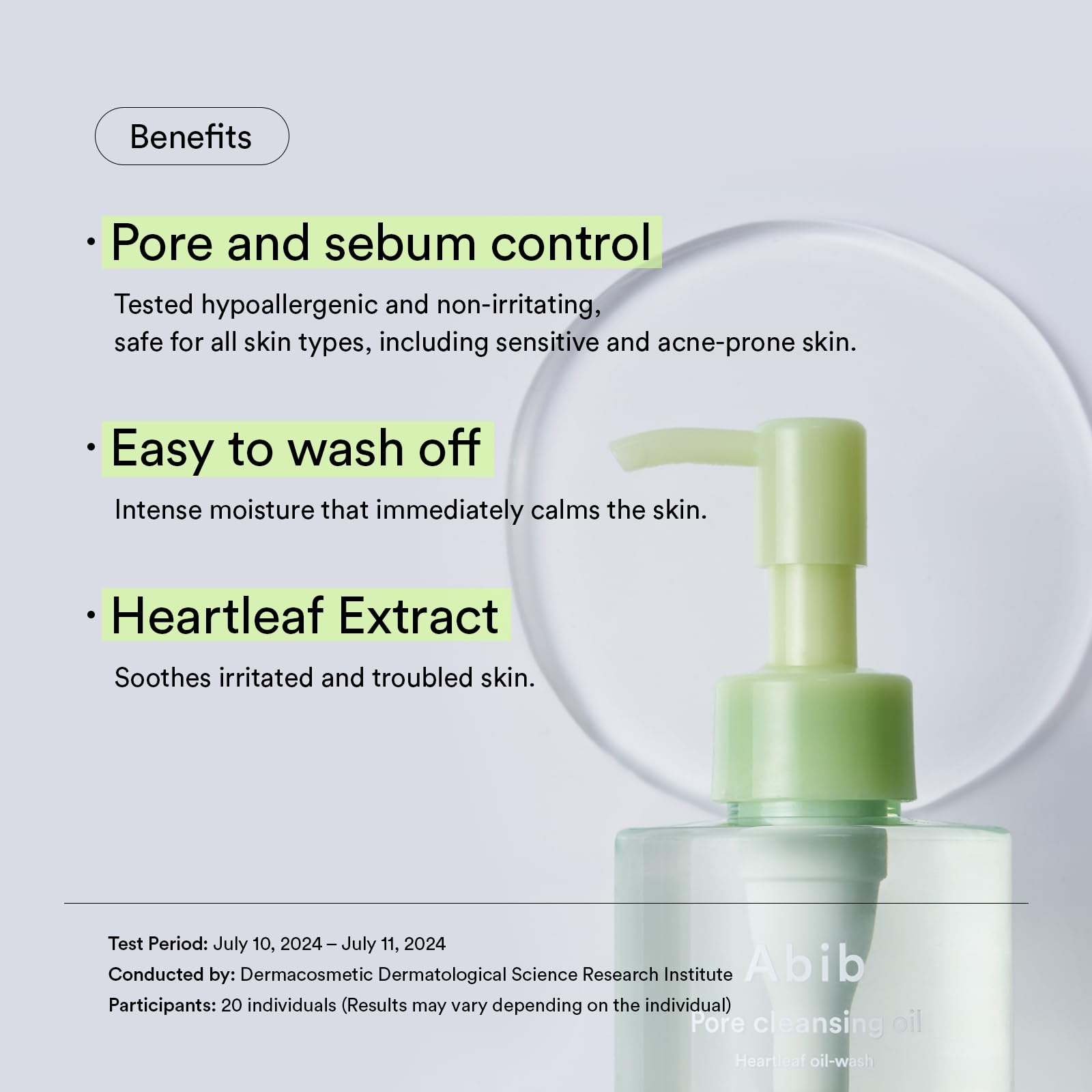 Abib Aceite limpiador facial Pore Cleansing Oil Heartleaf - Wash 200 ml