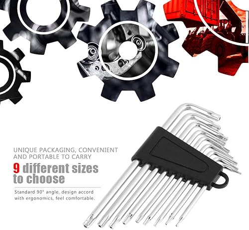 Miniatura 2 de Herramientas de mano Star L Llave, llave en forma de L, universal 9 piezas para instalación de oficina de fábrica electrónica Instalación de muebles