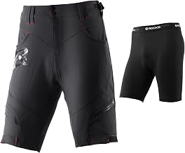 ROCKBROS Men's MTB Shorts Cycling Shorts 4D Breathable Padding Design 2 in 1 for Cycling Bicycle