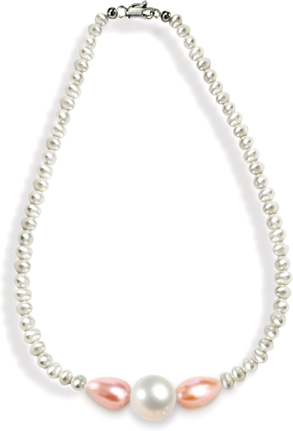 Epic Freshwater Pearl Chain Necklace - 3mm Pearls, 7mm Pink & Purple Rice Beads, 8mm Large Pearls - Trendy Women's String Necklace