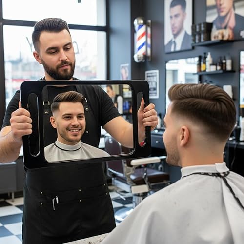 Miniatura 2 de BarberMate Espejo de bandeja de plástico con asas para peluqueros y estilistas