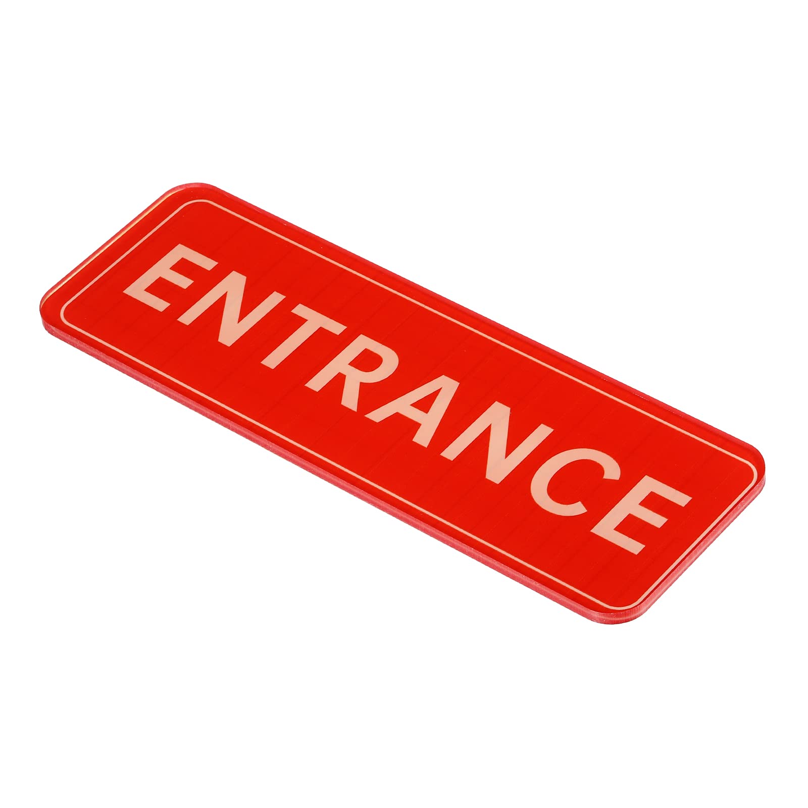 PATIKIL ENTRANCE Sign, Acrylic 9"x3" Self Adhesive Door Sticker Wall Mounting Sign for Office Business Home, Red
