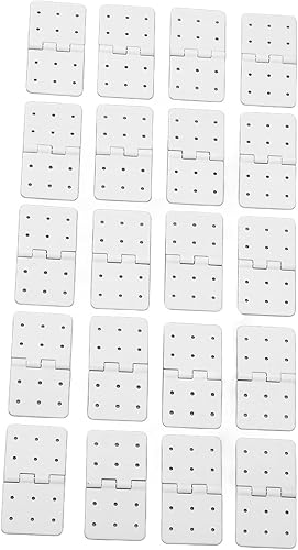 Miniatura 9 de Bisagras de aviones RC, 40PCS RC Bisagras con clavijas de control remoto de avión Bisagra de plástico Modelo de avión alas piezas (L)