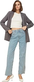 جاكيت بليزر TWOAW20CE0316 منسوج ومبطن بقصة عادية للنساء من ترنديول