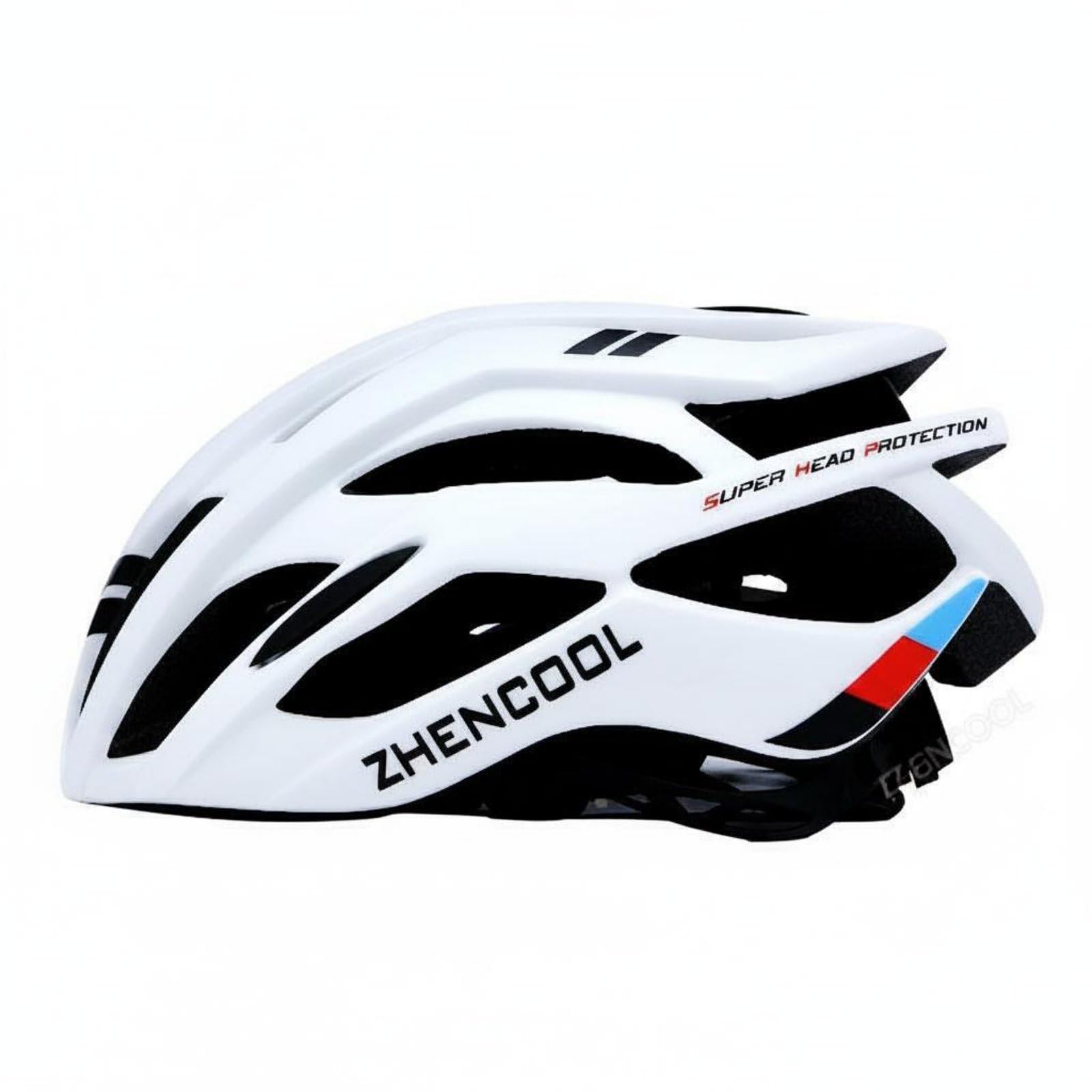Aerodynamic Design Road Bike Helmet Breathable Mountain Bike Helmet Lightweight Safety Gear Shock Absorbing for Cyclists, Men, Women, White, M-image-8