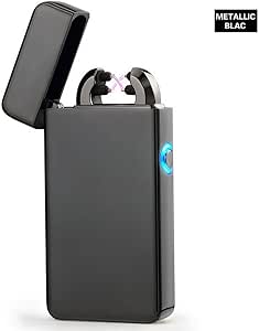 Aokvic USB elektronisches Feuerzeug aufladbar lichtbogen (Schwarz)