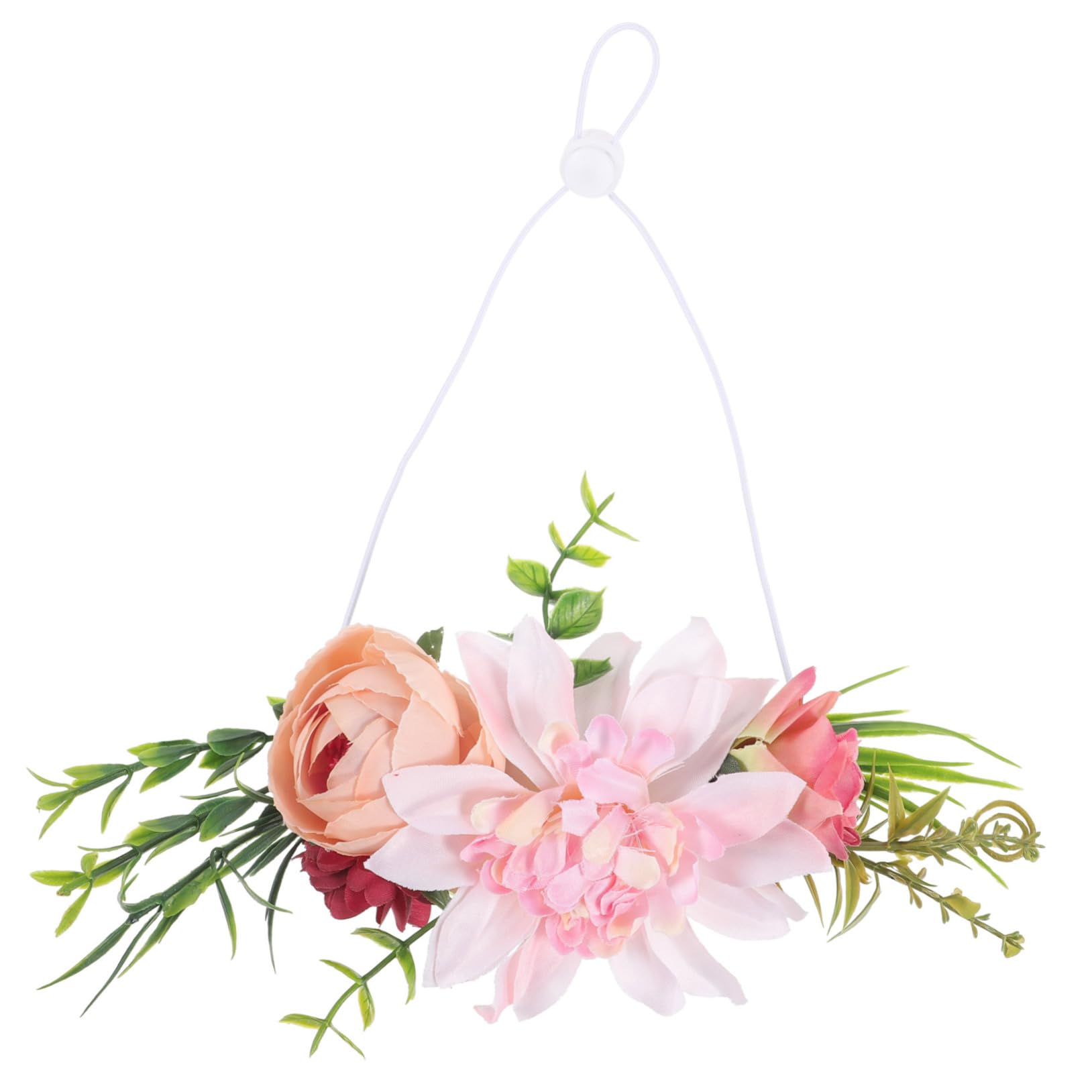 VERDANVERSE Pet Dog Wreath Headwear Floral Crown for Dogs Cats for Weddings Dress Up Occasions Stylish Flower Costume Accessory for Pets Pattern C